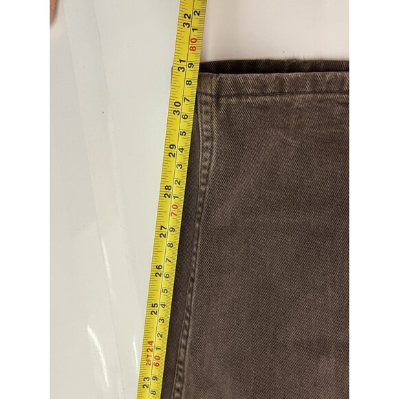 VTG 1990s Lee Jeans Mens 32x30 (31x31 Actual) Leather Patch Brown Made in Canada - Picture 7 of 16